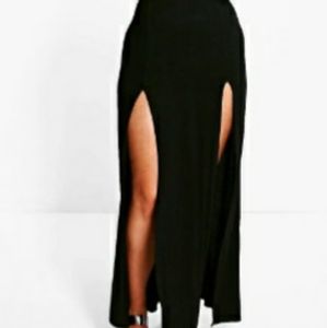 Boohoo Plus Erika Split Front Maxi Skirt